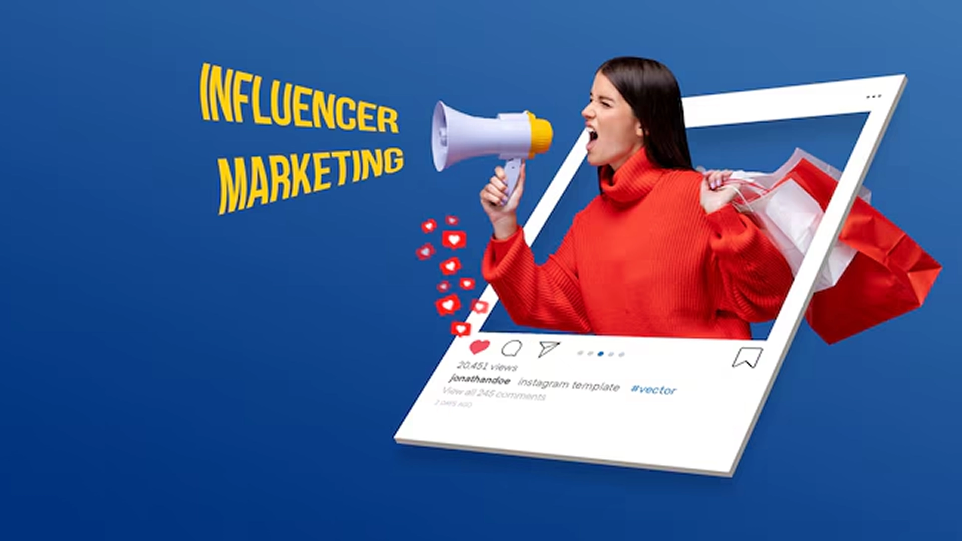 Social media marketing illustration